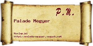 Palade Megyer névjegykártya